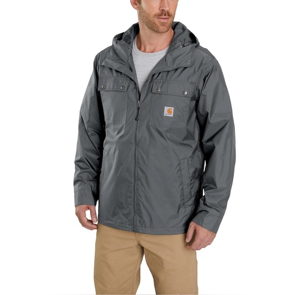 Carhartt Men’s Rockford Jacket Nylon Rain Jacket Mesh Lined Black Size Medium - Picture 1 of 10